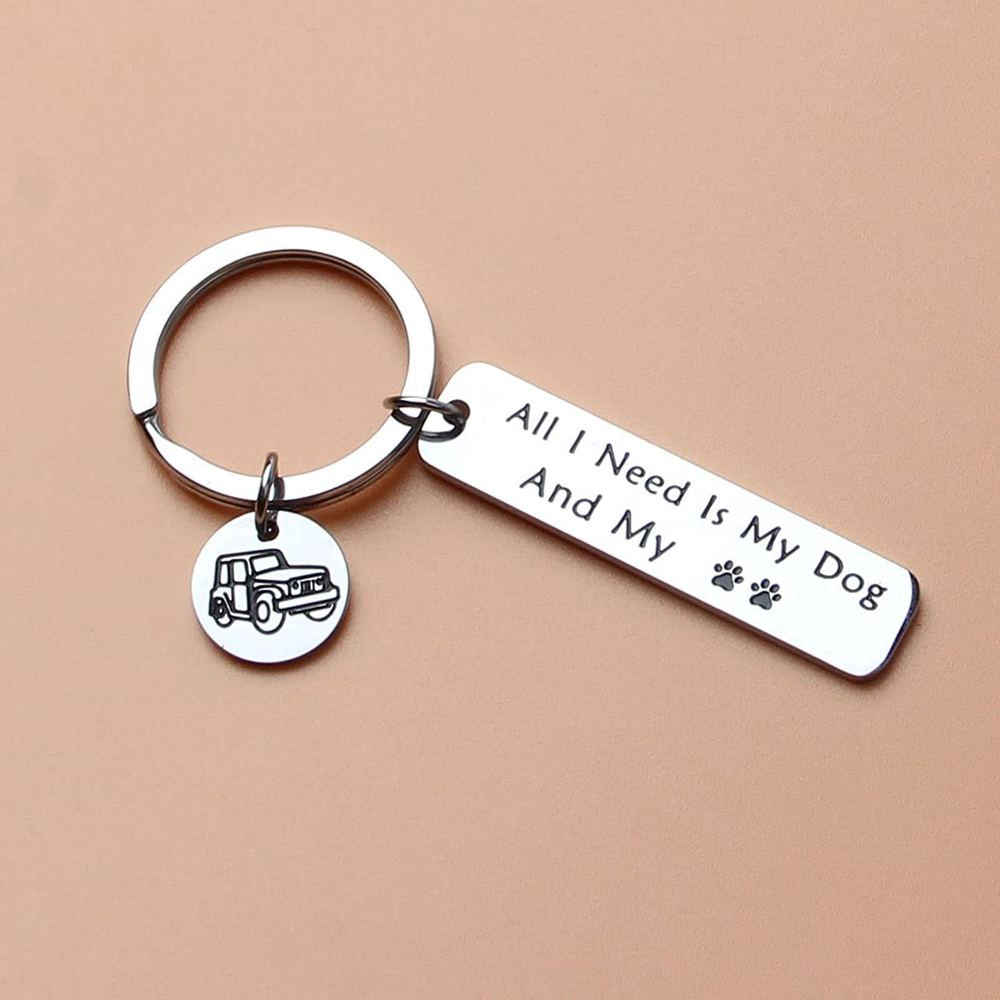 Dog Lover Keychain Gift Dog Mom Dog Dad Life Gift All I Need Is My Dog and My Truck Keyring