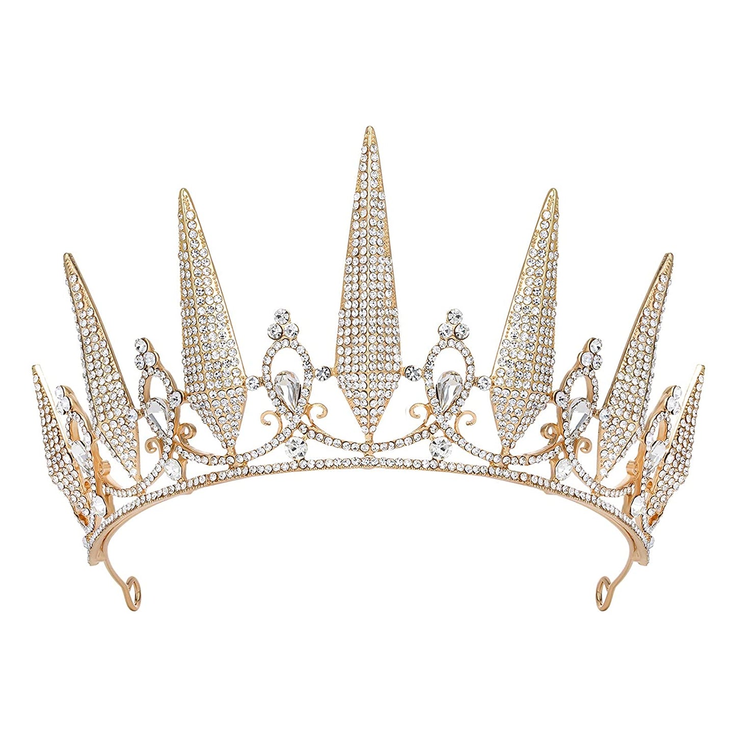 Gothic Crown Pageant Tiara for Women, Black Queen Tiaras and Crowns