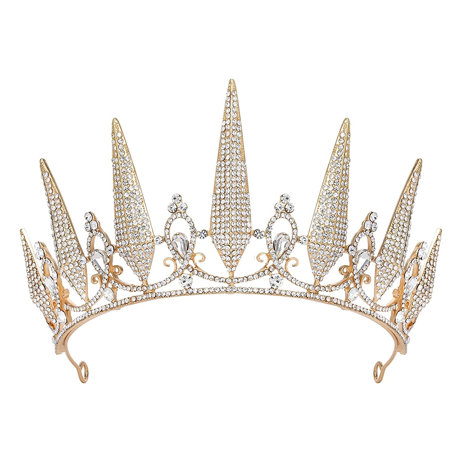 Gothic Crown Pageant Tiara for Women, Black Queen Tiaras and Crowns