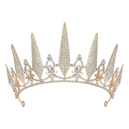 Gothic Crown Pageant Tiara for Women, Black Queen Tiaras and Crowns