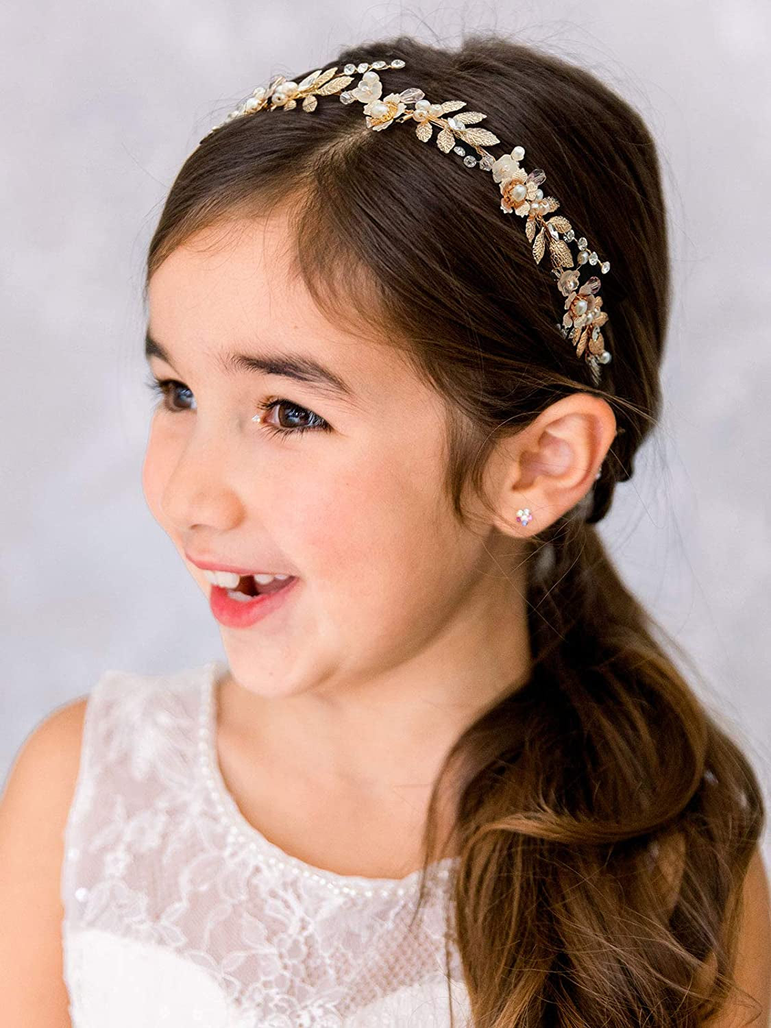 Flower Girl Hair Accessories for Wedding Headpieces Flower-Leaf Girls Headband