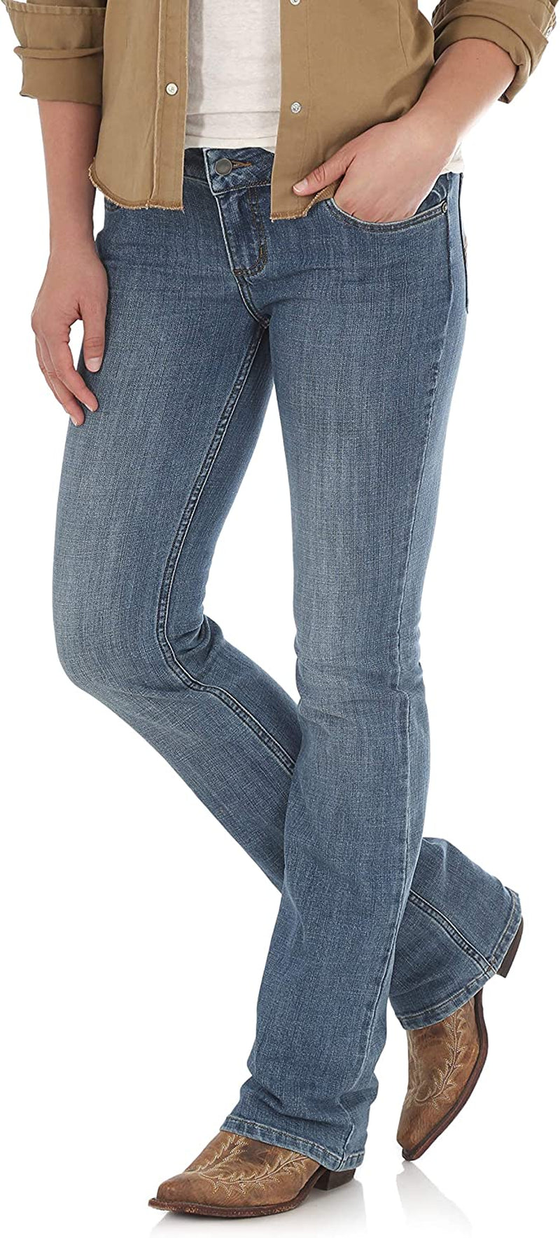 Women's Western Mid Rise Stretch Boot Cut Jean