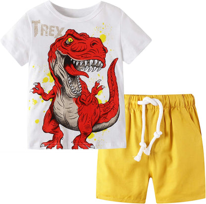 Toddler Boy Clothes Kids Summer Outfits Shirt Short Sets 2-7T