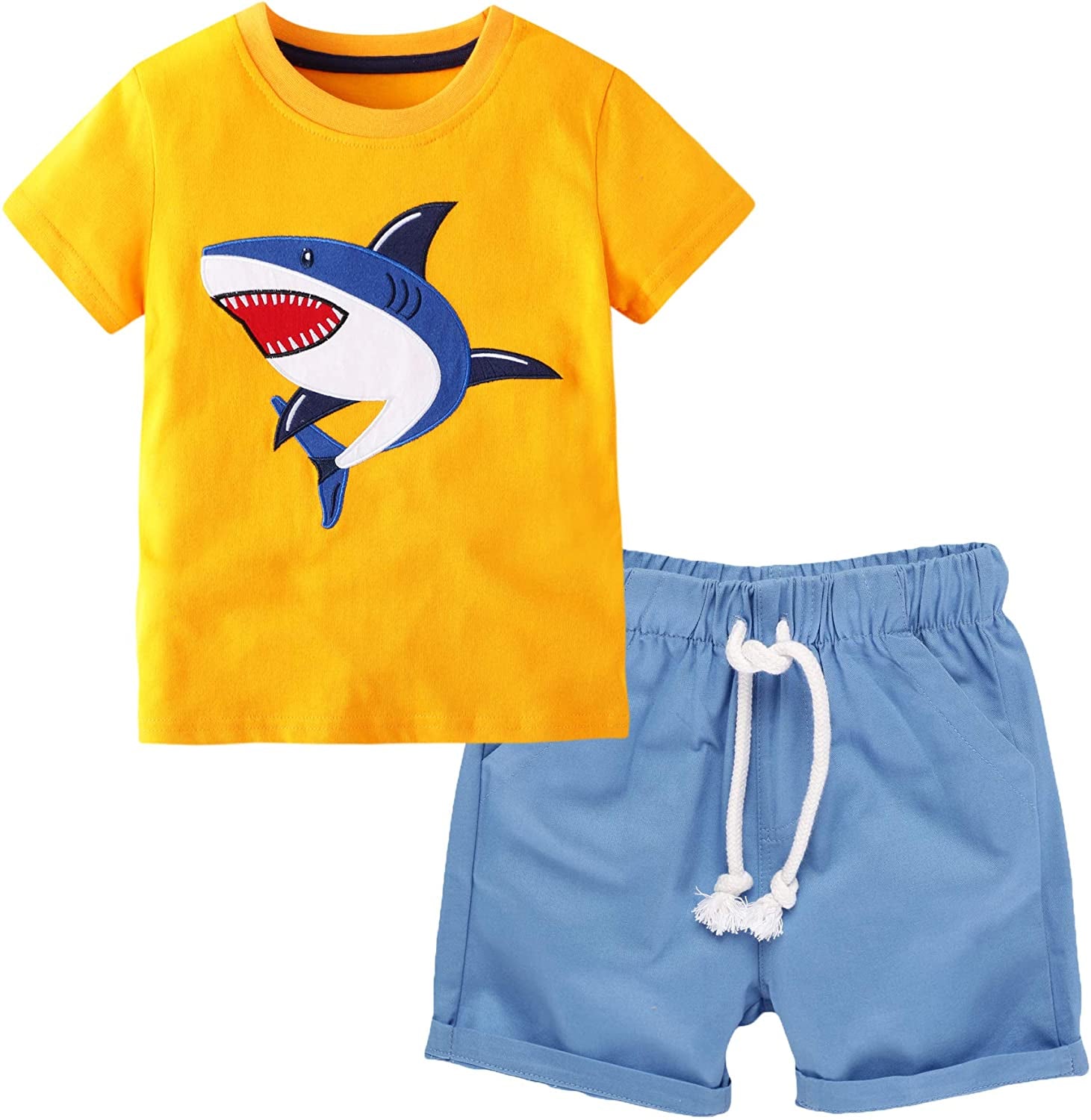 Toddler Boy Clothes Kids Summer Outfits Shirt Short Sets 2-7T