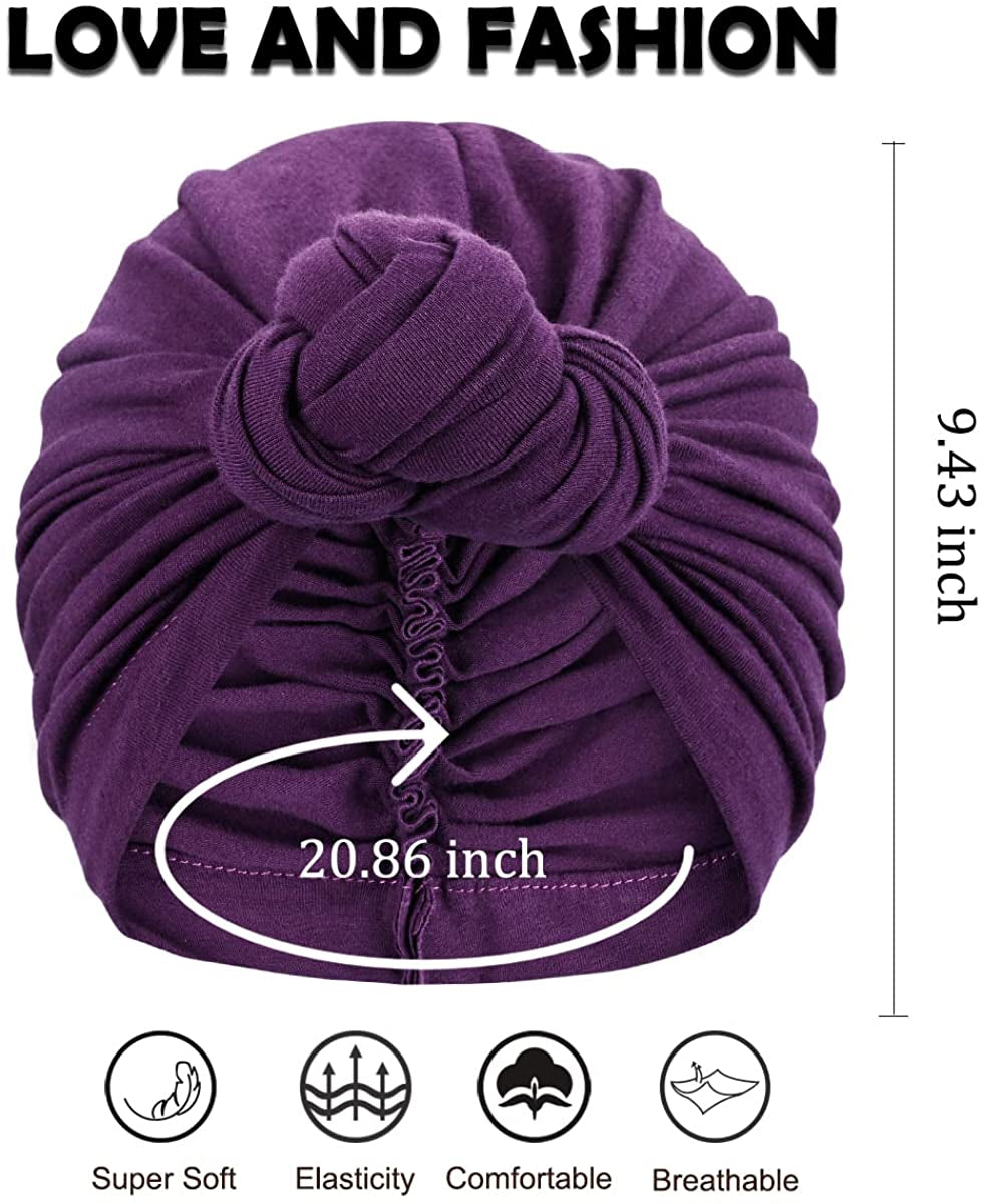 Women Turbans and Head Wraps,Skull-Caps,African Turban Flower Knot Pre-Tied Bonnet Beanie Cap for Women