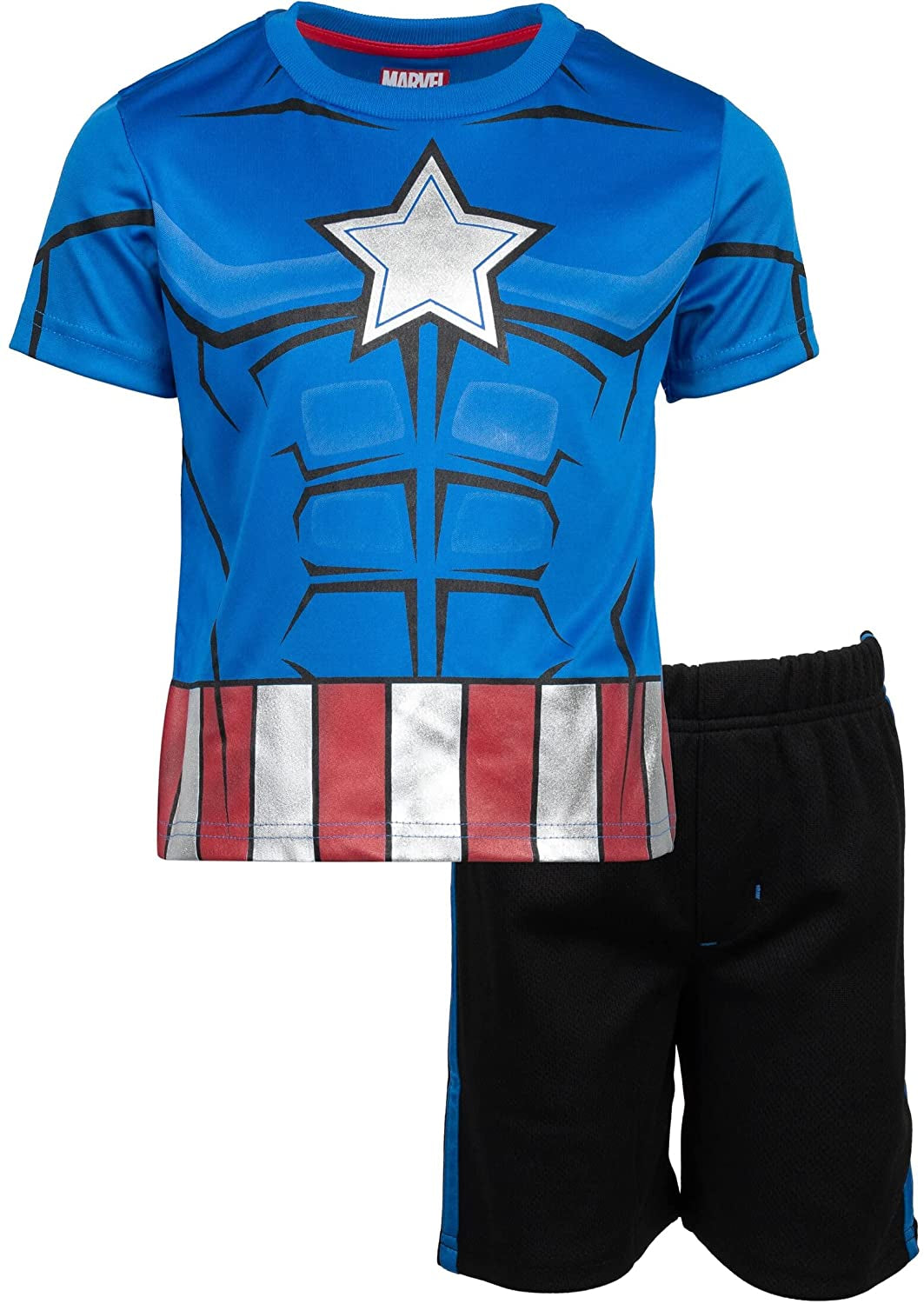 Avengers Boys Character Athletic T-Shirt & Mesh Shorts Set