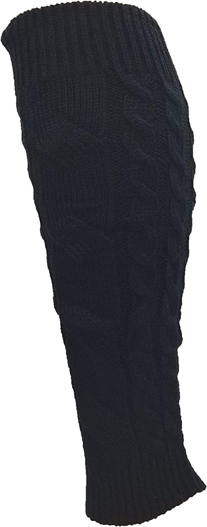 Leg Warmers for Women, 6 Pairs Knee High Cable Knit Warm Thermal Acrylic Winter Sleeve