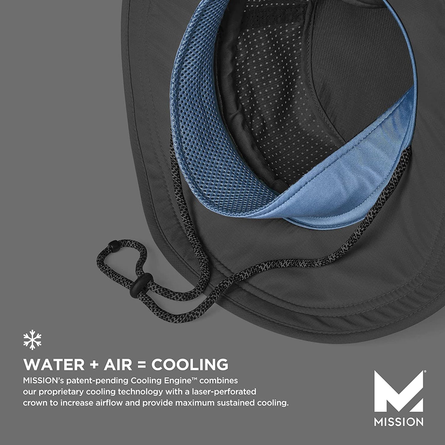 Cooling Booney Hat- UPF 50, 3” Wide Brim, Adjustable Fit, Mesh Design for Maximum Airflow and Cools When Wet