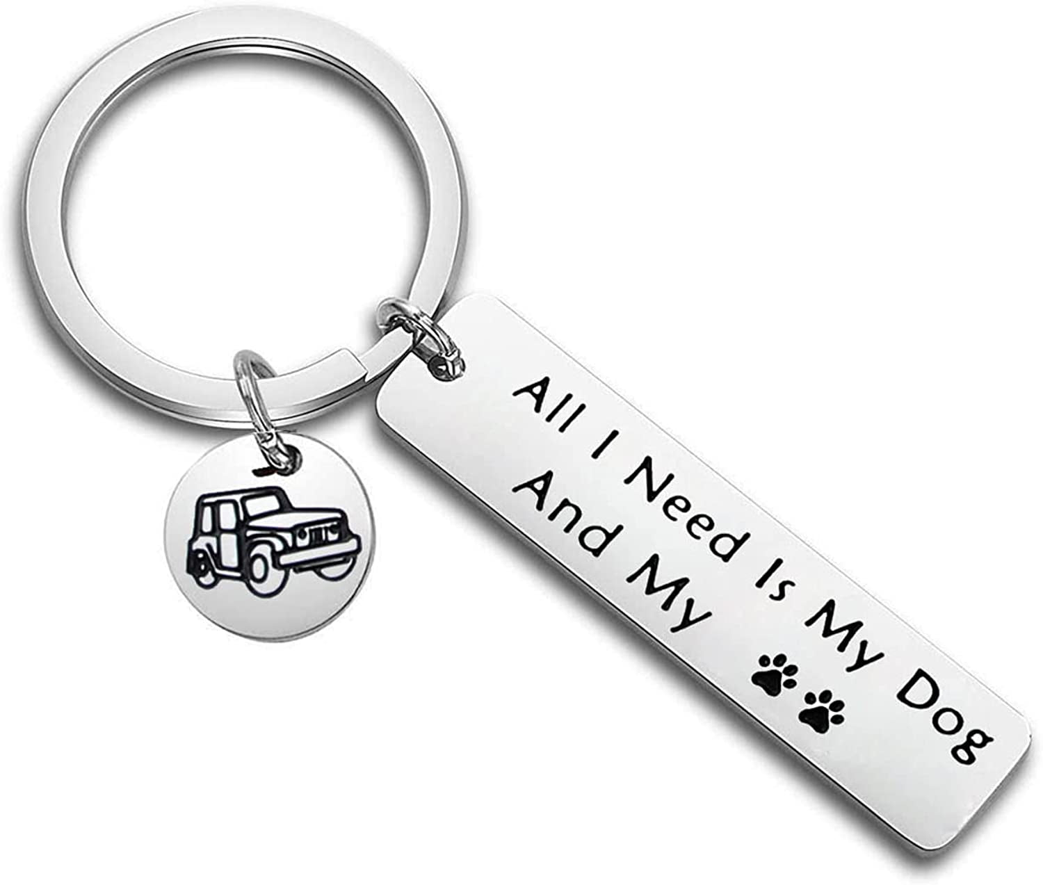 Dog Lover Keychain Gift Dog Mom Dog Dad Life Gift All I Need Is My Dog and My Truck Keyring