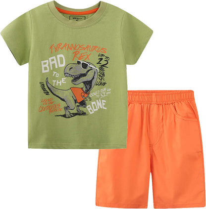 Toddler Boy Clothes Kids Summer Outfits Shirt Short Sets 2-7T