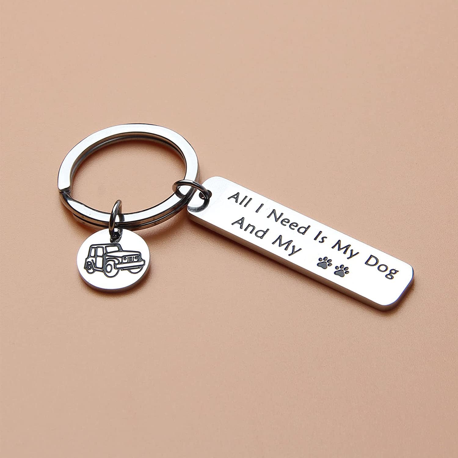 Dog Lover Keychain Gift Dog Mom Dog Dad Life Gift All I Need Is My Dog and My Truck Keyring