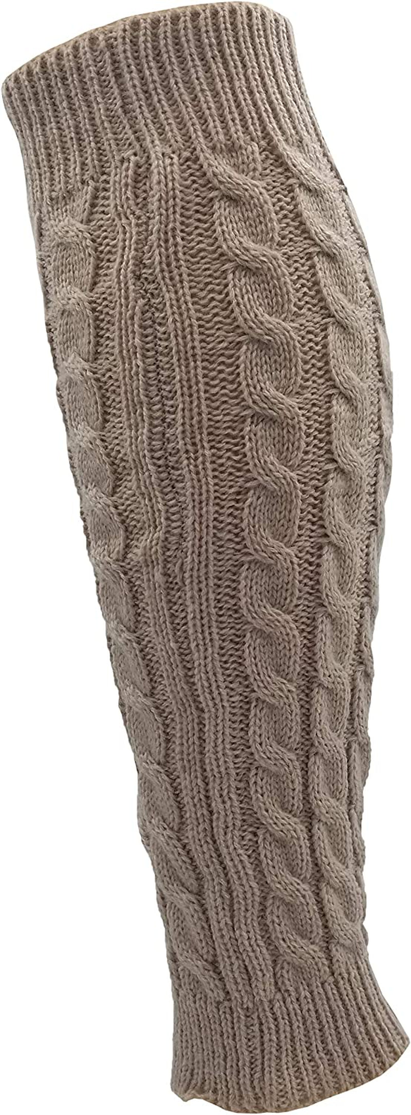 Leg Warmers for Women, 6 Pairs Knee High Cable Knit Warm Thermal Acrylic Winter Sleeve