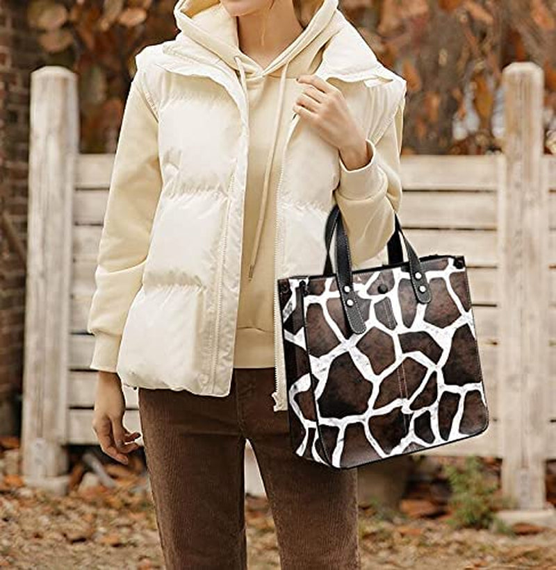 Tote Bag for Women Zebra Cows Deer Leopard Pattern Shoulder Bag Hobos Purse