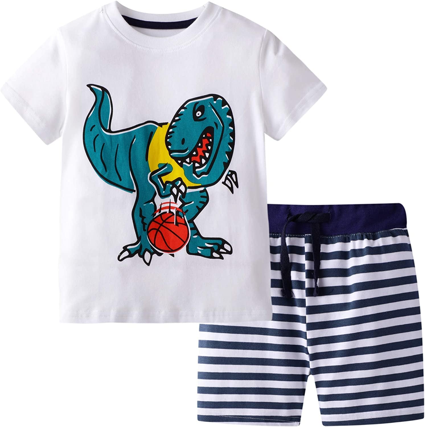 Toddler Boy Clothes Kids Summer Outfits Shirt Short Sets 2-7T