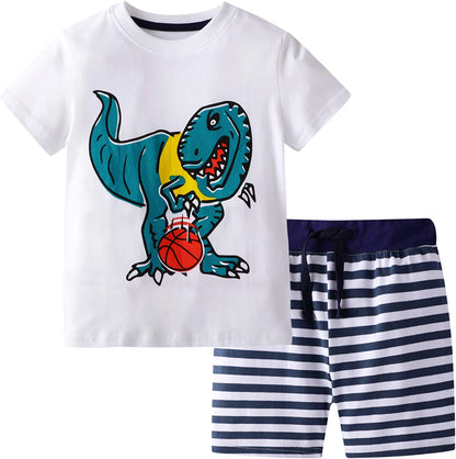 Toddler Boy Clothes Kids Summer Outfits Shirt Short Sets 2-7T