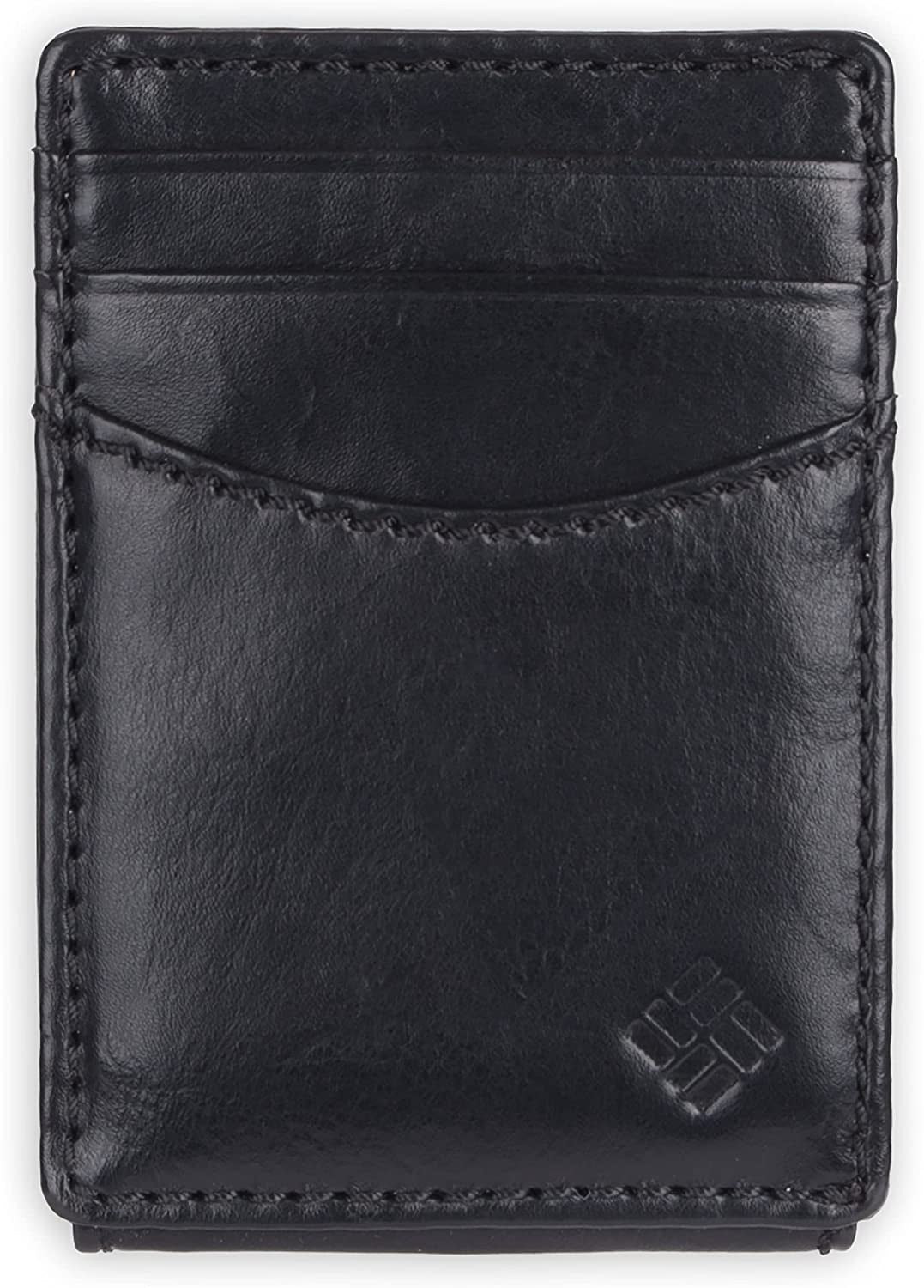 Men's Leather Front Pocket Wallet Card Holder for Travel