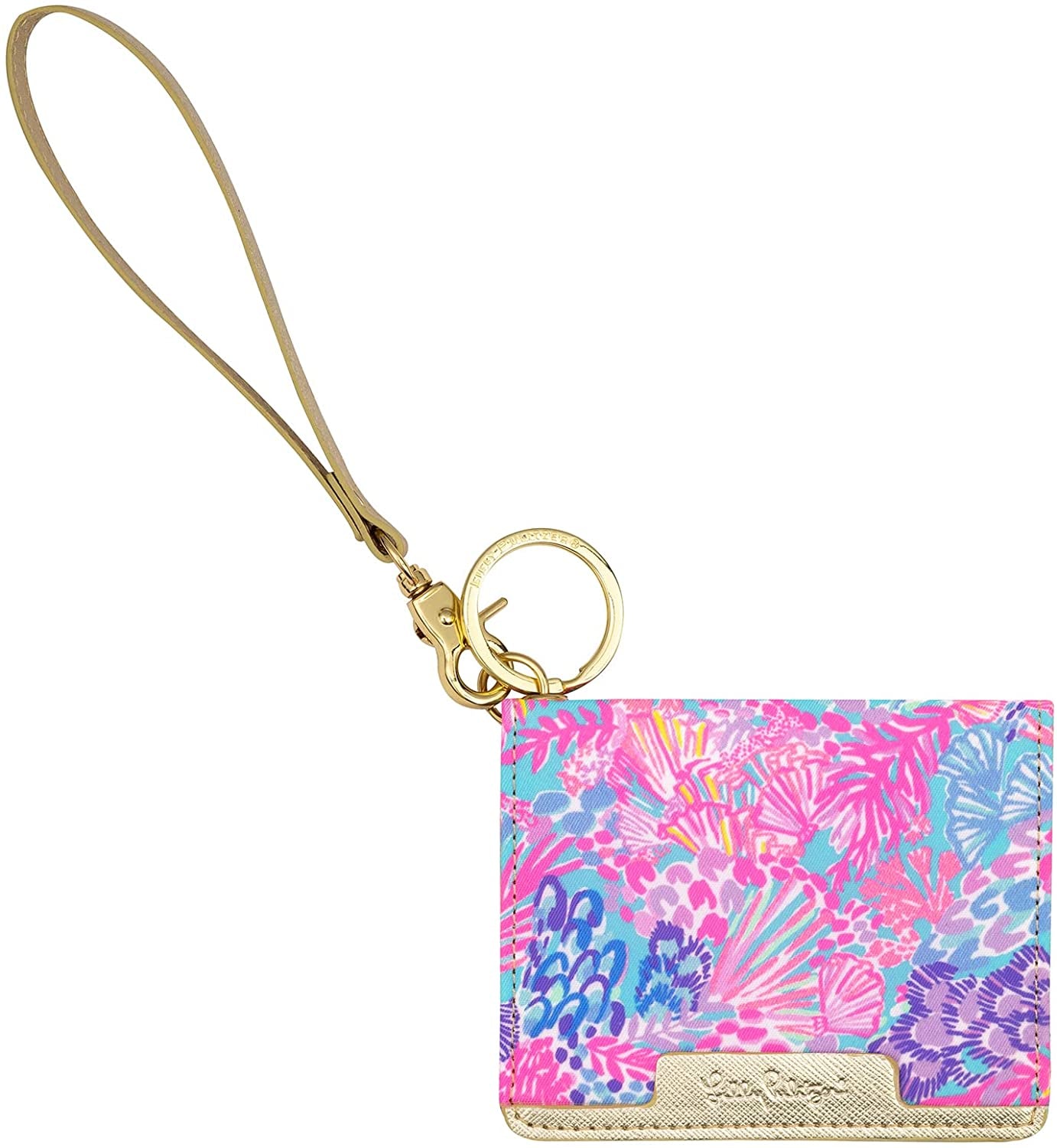 Snap ID Card Case, Cute Keychain Wallet, Slim Credit Card Holder with Wristlet Strap, Coming in Hot S