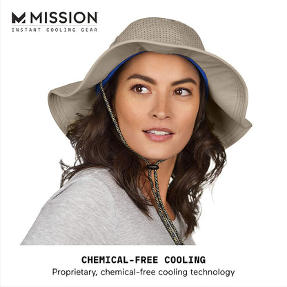 Cooling Booney Hat- UPF 50, 3” Wide Brim, Adjustable Fit, Mesh Design for Maximum Airflow and Cools When Wet