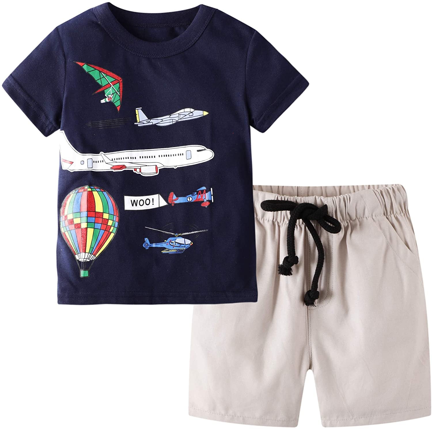 Toddler Boy Clothes Kids Summer Outfits Shirt Short Sets 2-7T