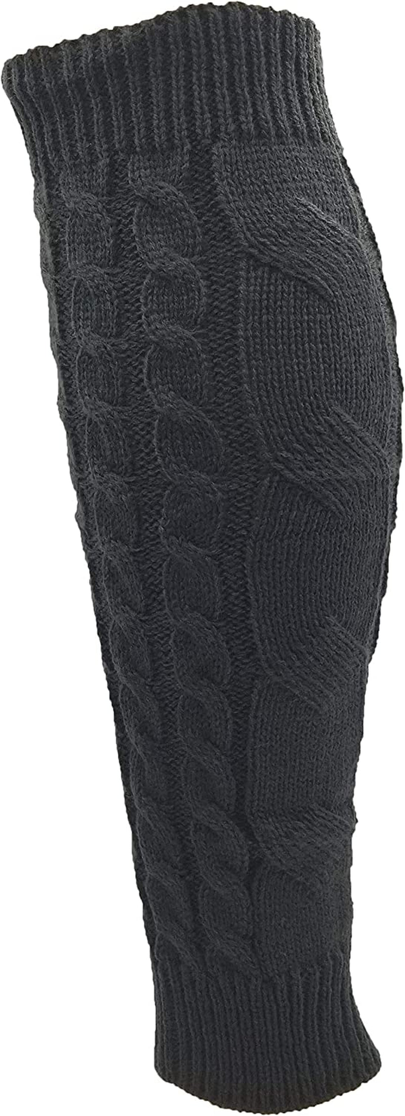 Leg Warmers for Women, 6 Pairs Knee High Cable Knit Warm Thermal Acrylic Winter Sleeve