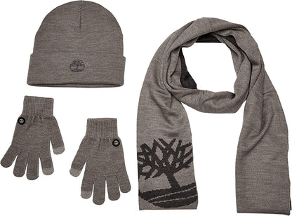 Double Layer Scarf, Cuffed Beanie & Magic Glove Gift Set