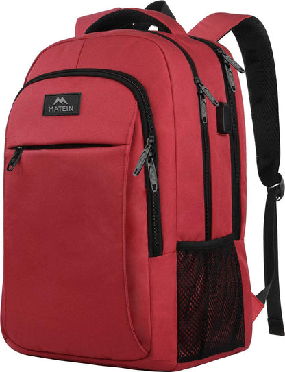 Travel Laptop Backpack, Water Resistant College School Business Computer Bag USB Charging Port