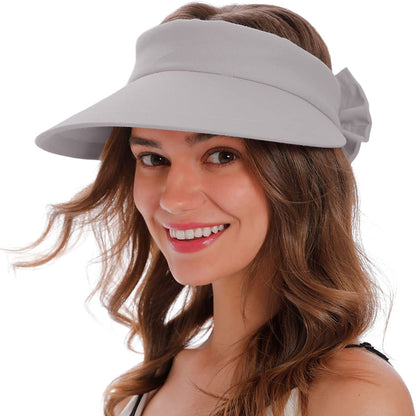 Women'S UPF 50+ UV Protection Wide Brim Beach Sun Visor Hat