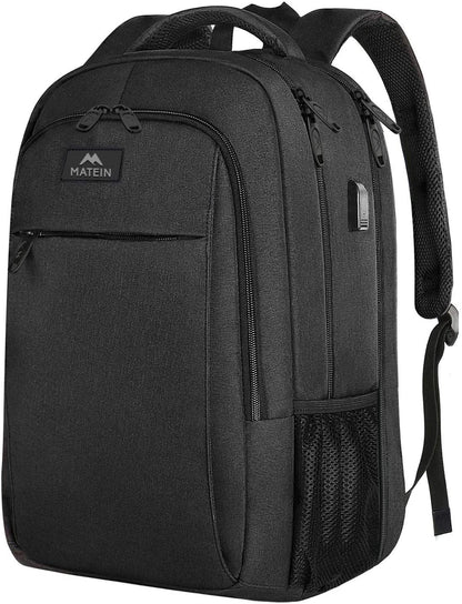 Travel Laptop Backpack, Water Resistant College School Business Computer Bag USB Charging Port