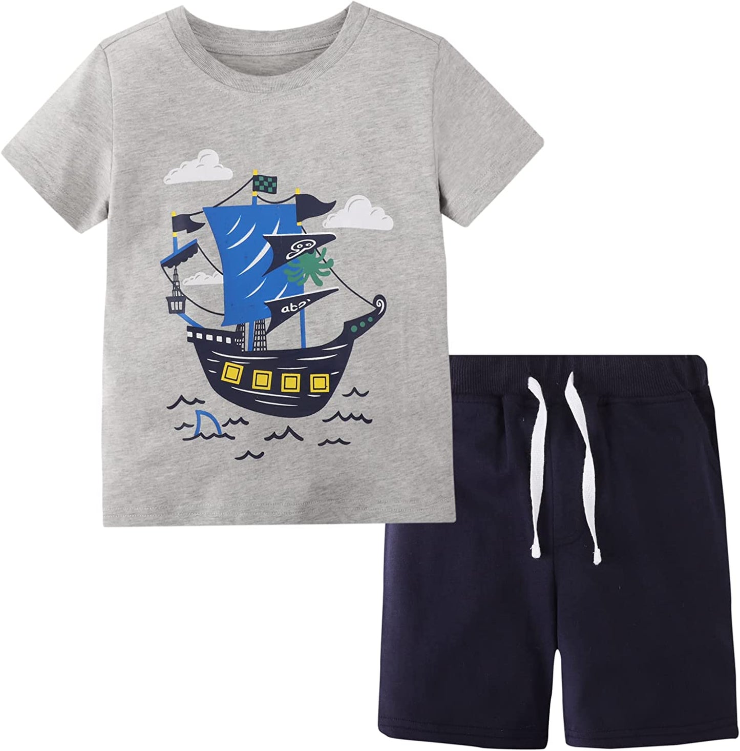 Toddler Boy Clothes Kids Summer Outfits Shirt Short Sets 2-7T