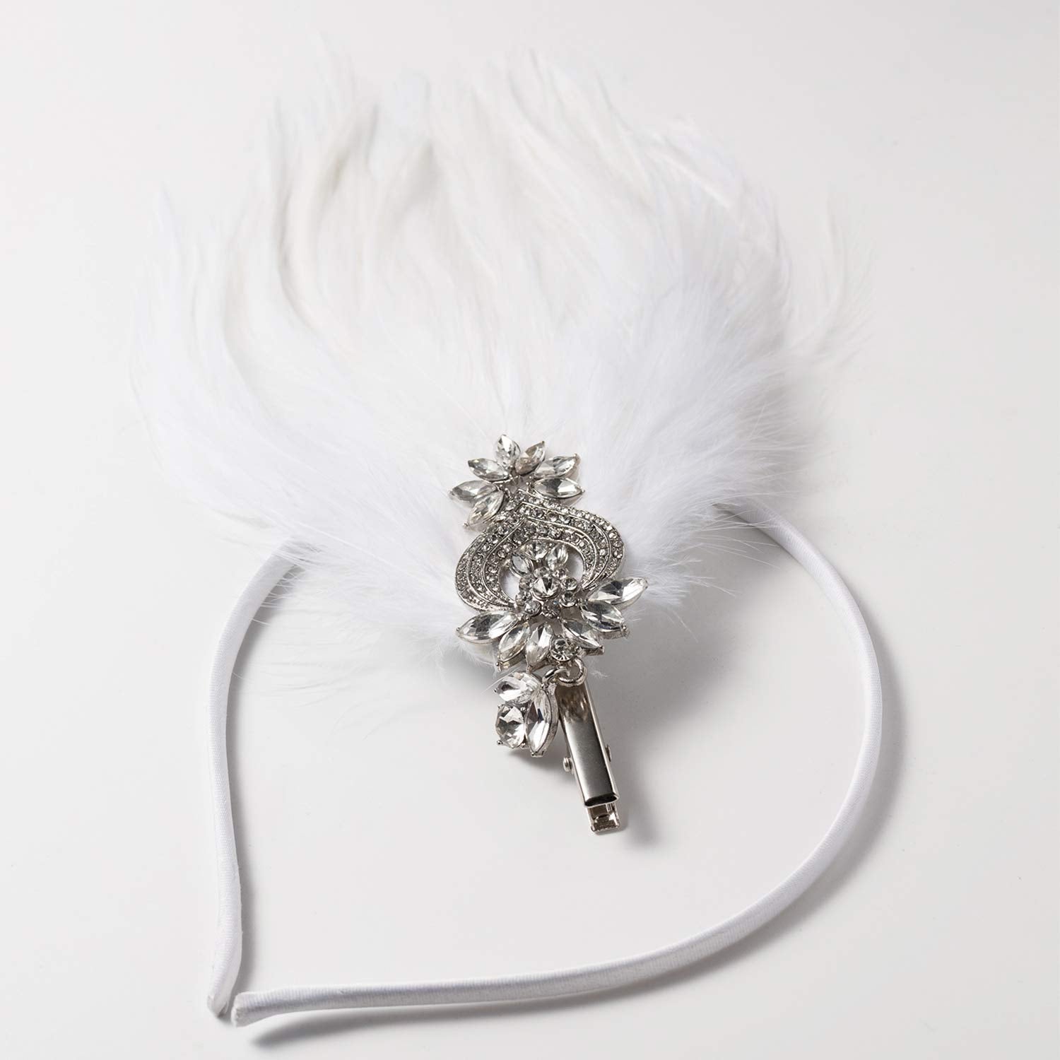 1920S Feather Headpiece Flapper Headband, Roaring 20S Hair Accessories