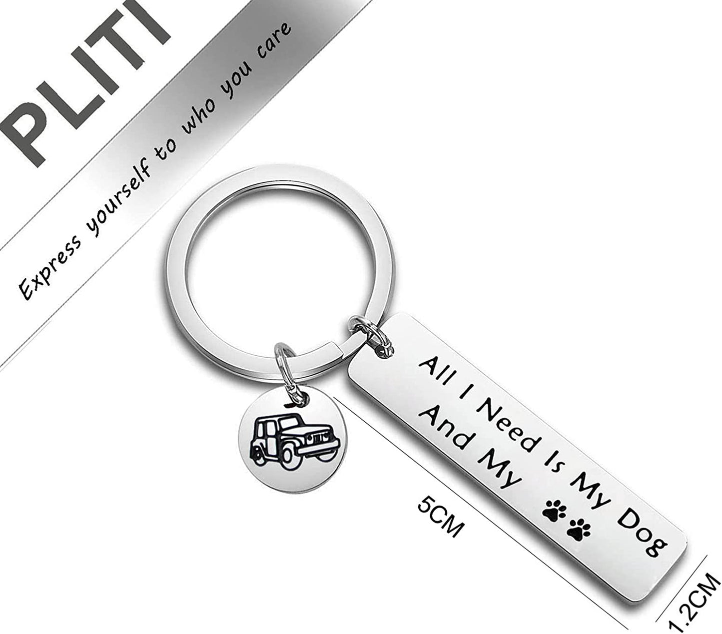 Dog Lover Keychain Gift Dog Mom Dog Dad Life Gift All I Need Is My Dog and My Truck Keyring