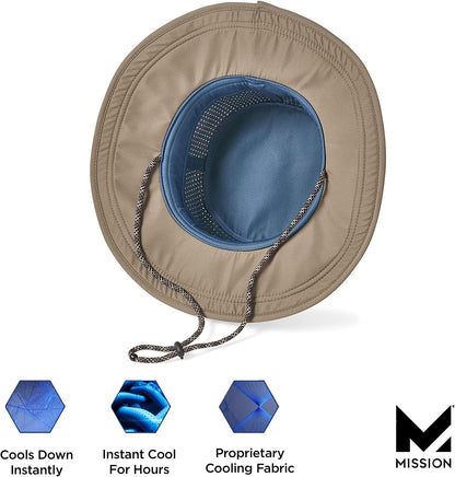 Cooling Booney Hat- UPF 50, 3” Wide Brim, Adjustable Fit, Mesh Design for Maximum Airflow and Cools When Wet