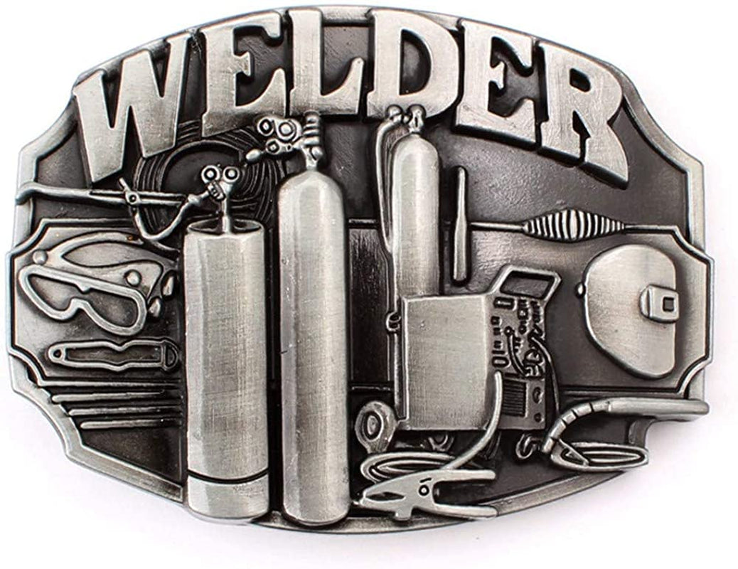 Pewter Welder Belt Buckle Welder Tool Native American Vintage Men'S Accessories