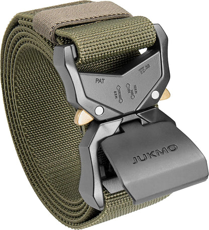 Tactical Belt, Military Hiking Rigger 1.5" Nylon Web Work Belt with Heavy Duty Quick Release Buckle