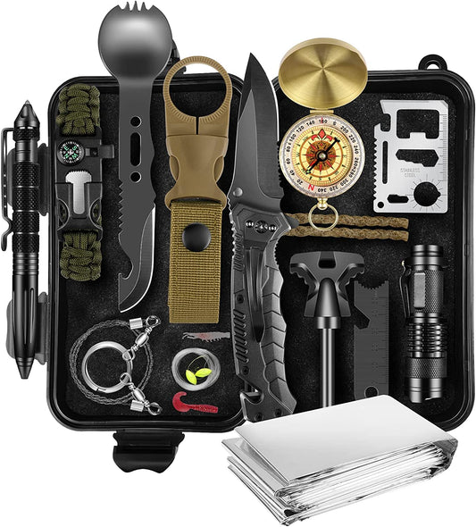 Gifts for Men Dad Husband, Christmas Day, Survival Kits 14 in 1,Survival Gear and Equipment, Cool Gadget Gifts