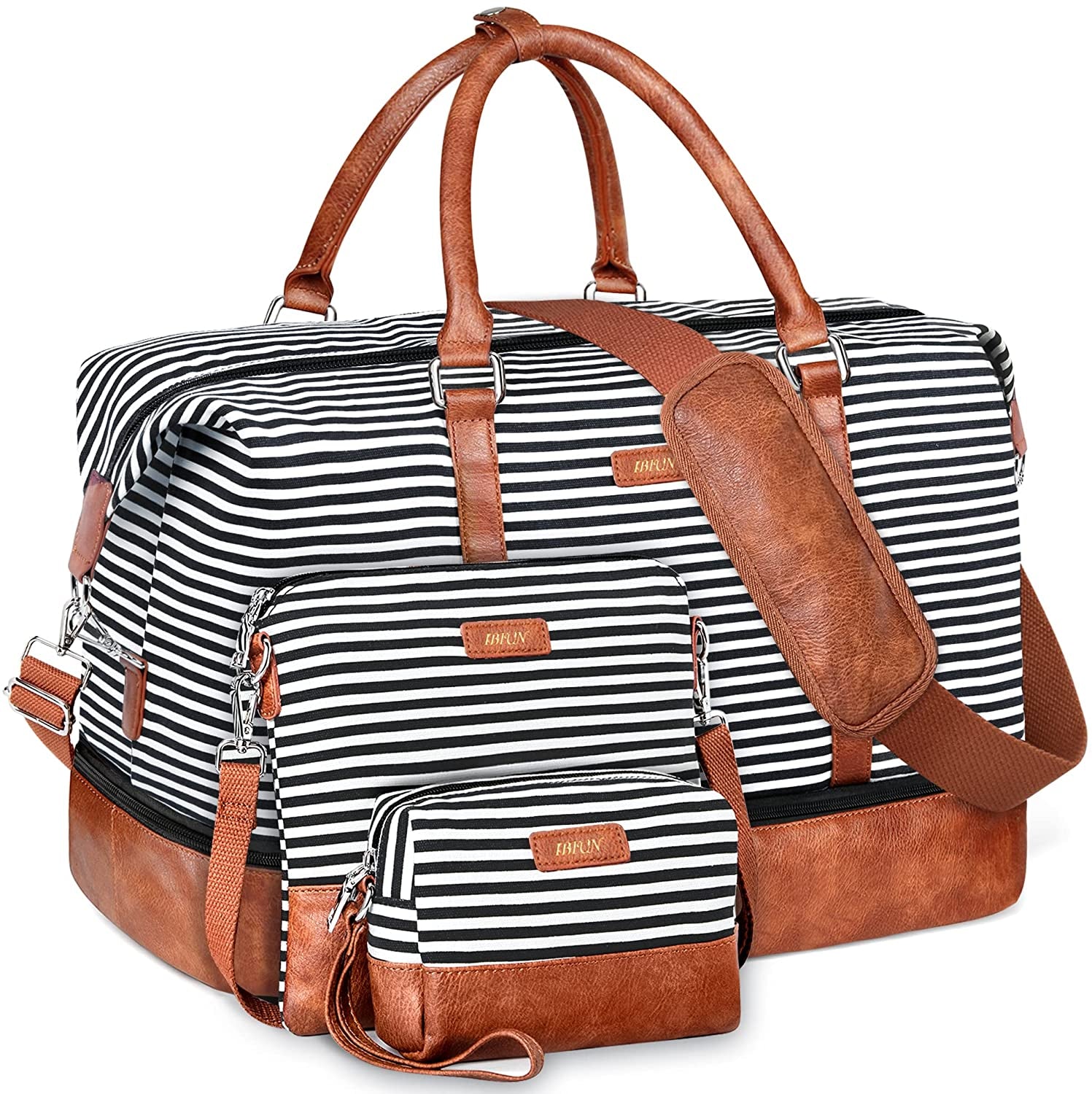 Weekender Bag for Women Canvas Overnight Bag Large Travel Bag Carry on Weekend Duffle Bag