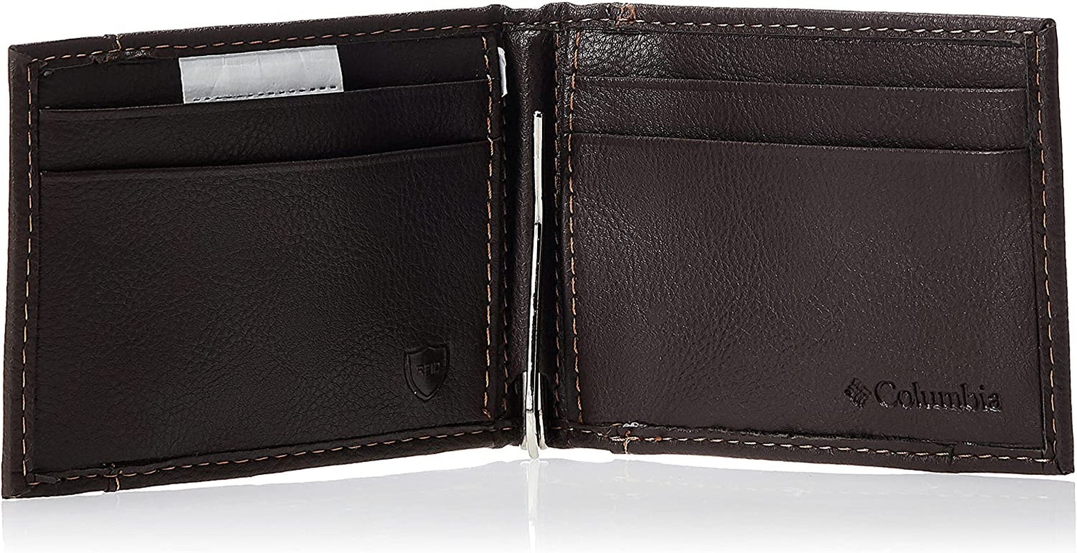 Men's Leather Front Pocket Wallet Card Holder for Travel