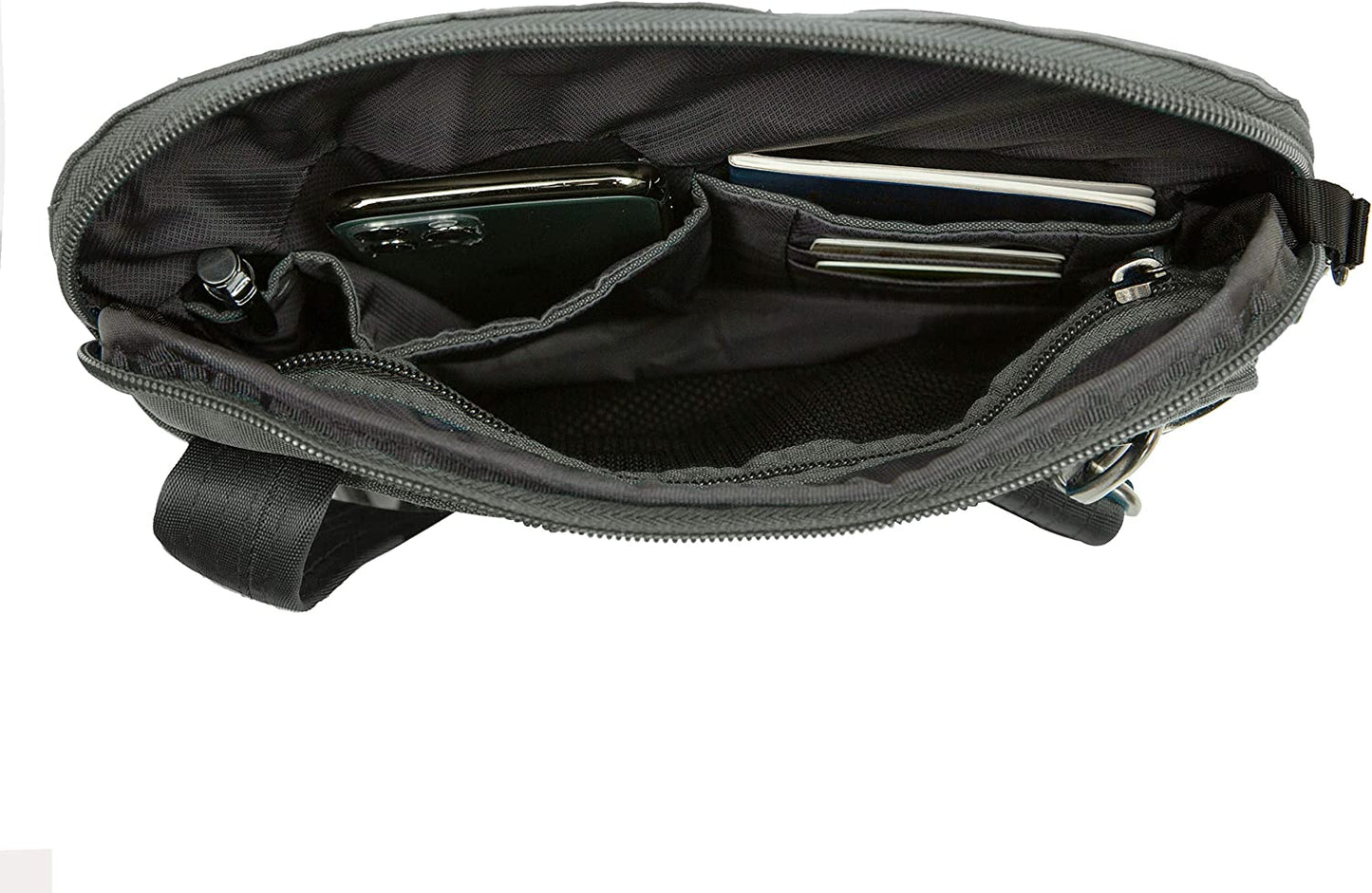 Anti-Theft Active Small Crossbody Bag, Charcoal