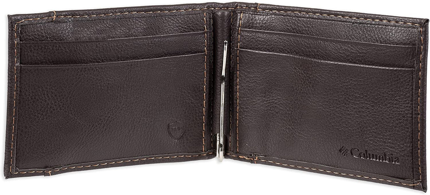 Men's Leather Front Pocket Wallet Card Holder for Travel