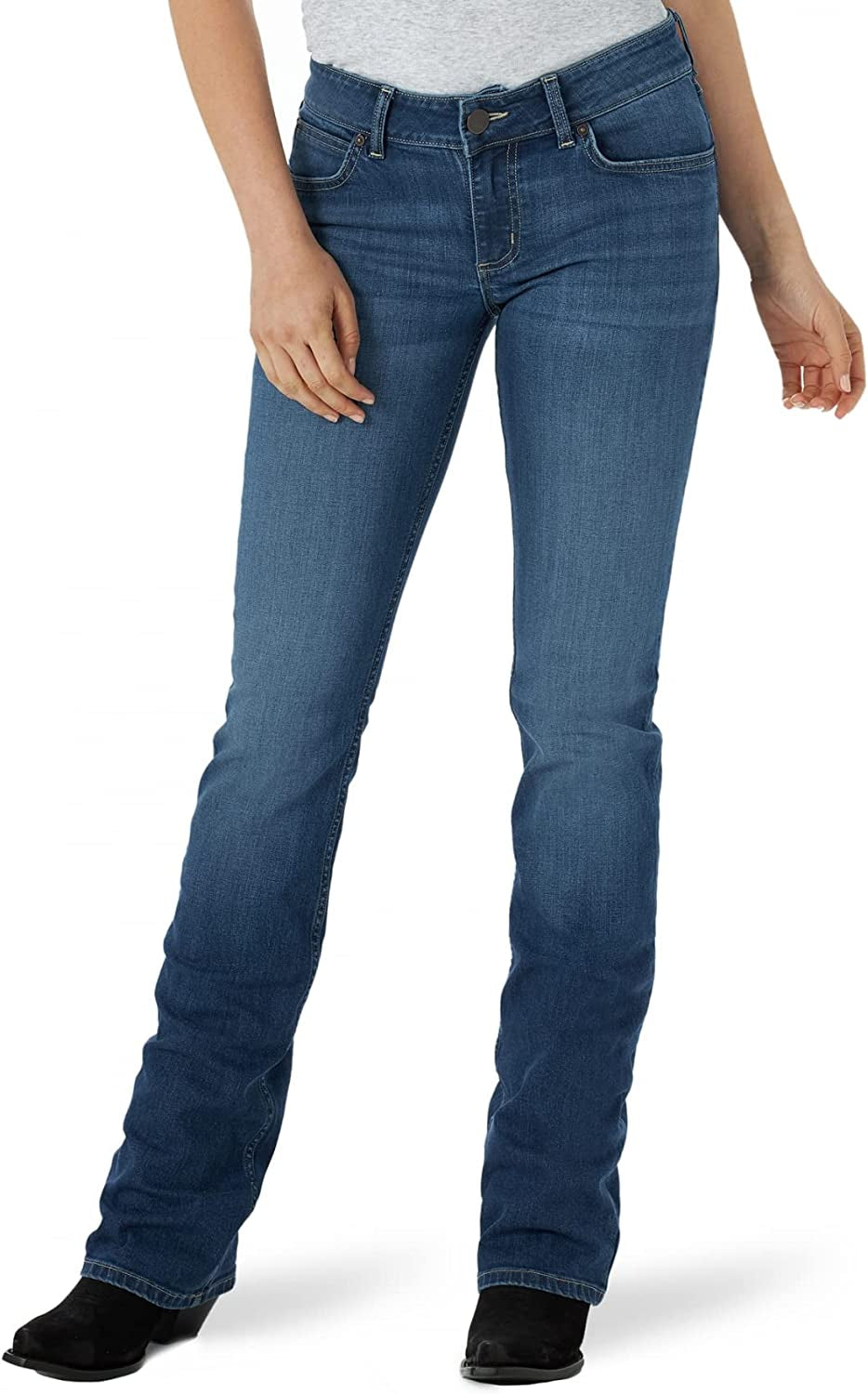 Women's Western Mid Rise Stretch Boot Cut Jean