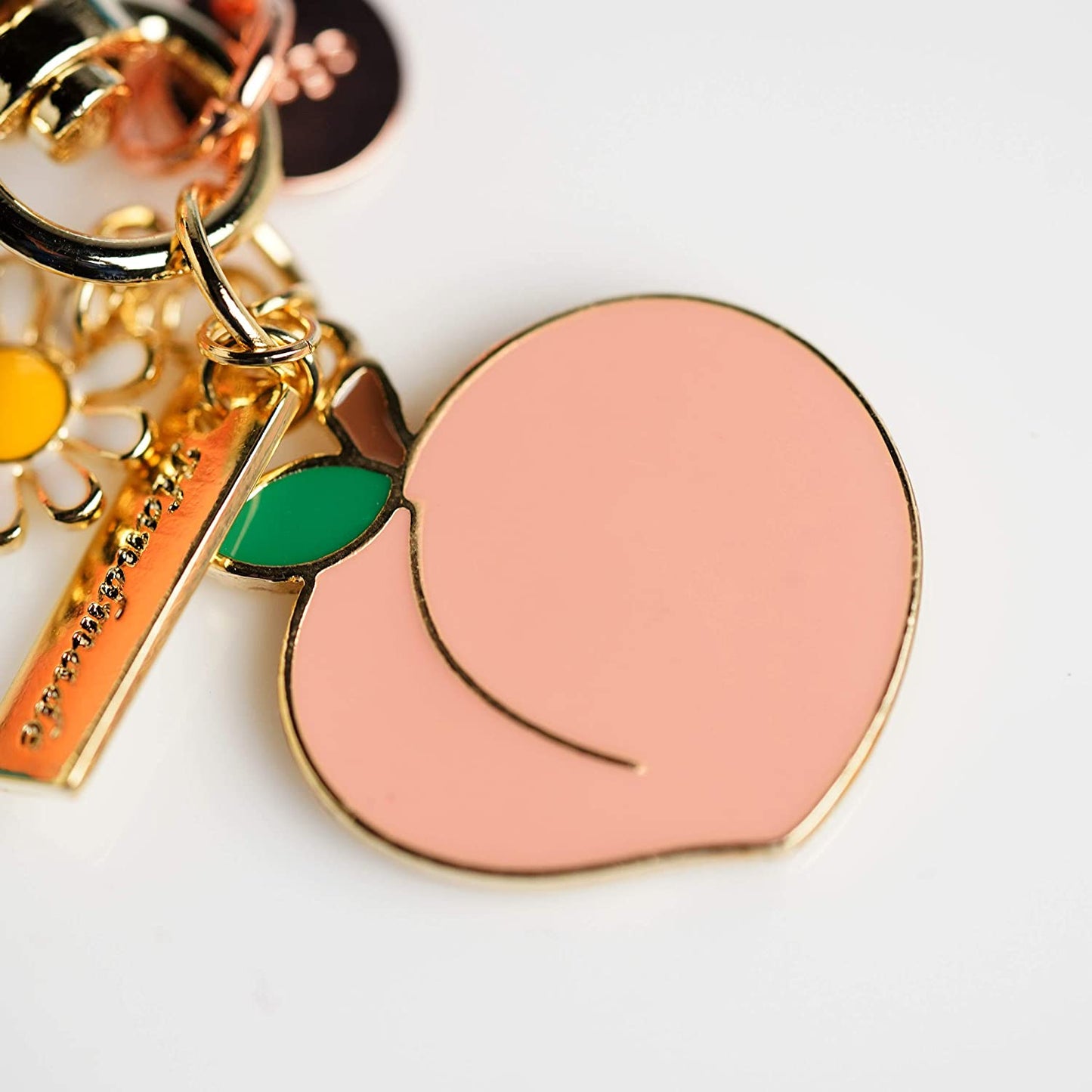 Airpods Keyring [PEACH] - Charm for Airpods, Handbag, Tote, Purse, Backpack, Bag, Car Key, Durable Keychain