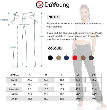 Women's Yoga Dress Pants Work Office Business Casual Slacks Stretch Regular Straight Leg Pants with Pockets