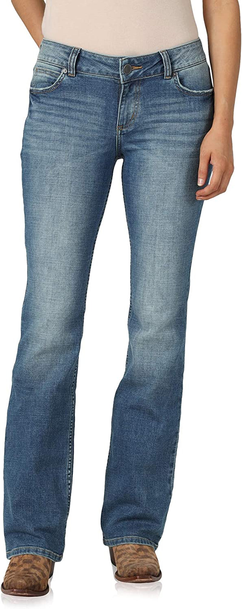 Women's Western Mid Rise Stretch Boot Cut Jean