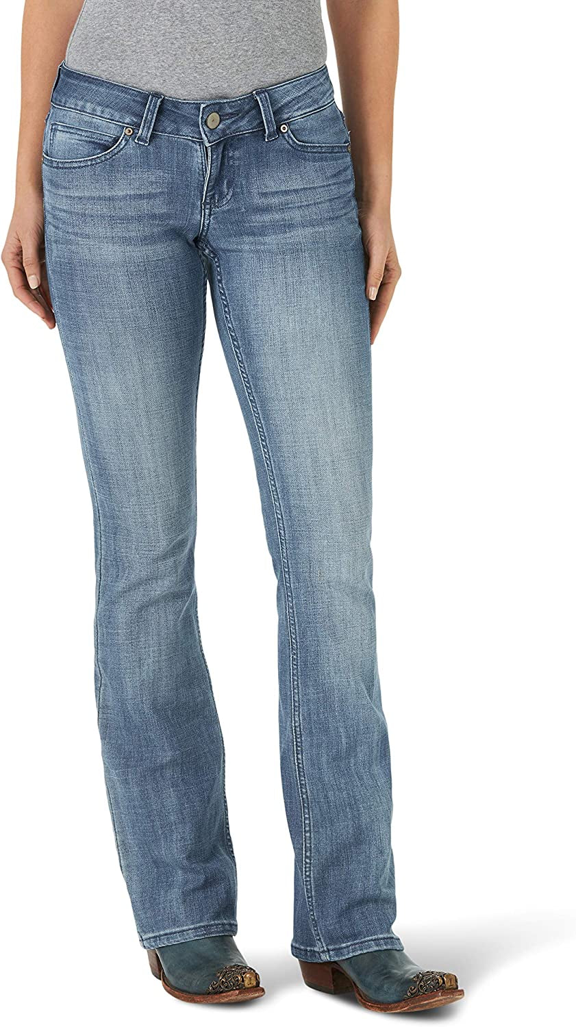 Women's Western Mid Rise Stretch Boot Cut Jean