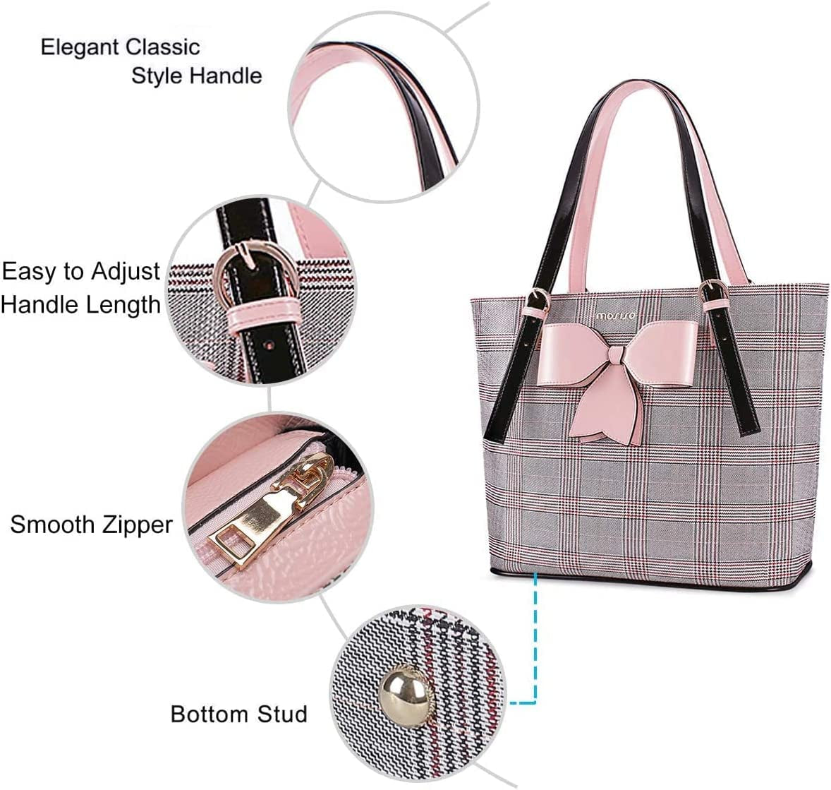 Laptop Bag for Women Compatible with MacBook, 17-17.3 Inch Notebook and Chromebook