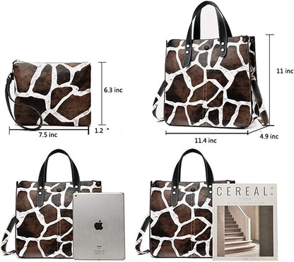 Tote Bag for Women Zebra Cows Deer Leopard Pattern Shoulder Bag Hobos Purse