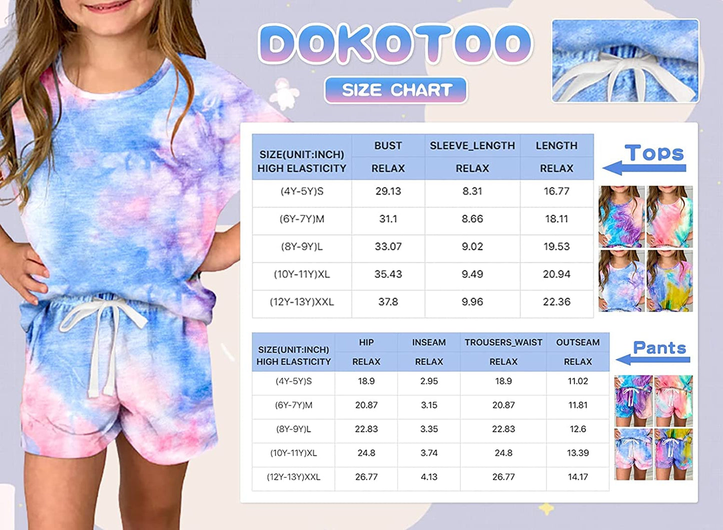 Girls Summer T-Shirt and Shorts Set with Side Pockets