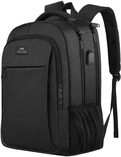 Travel Laptop Backpack, Water Resistant College School Business Computer Bag USB Charging Port